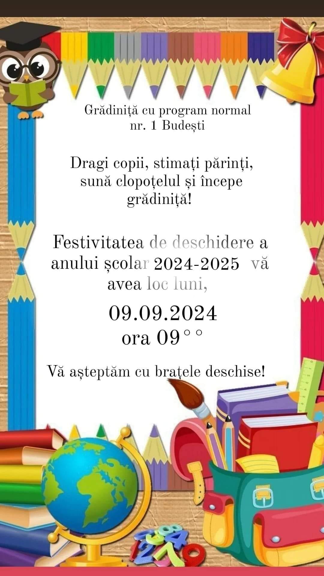 Festivitate de deschidere a noul an scolar 2024-2025